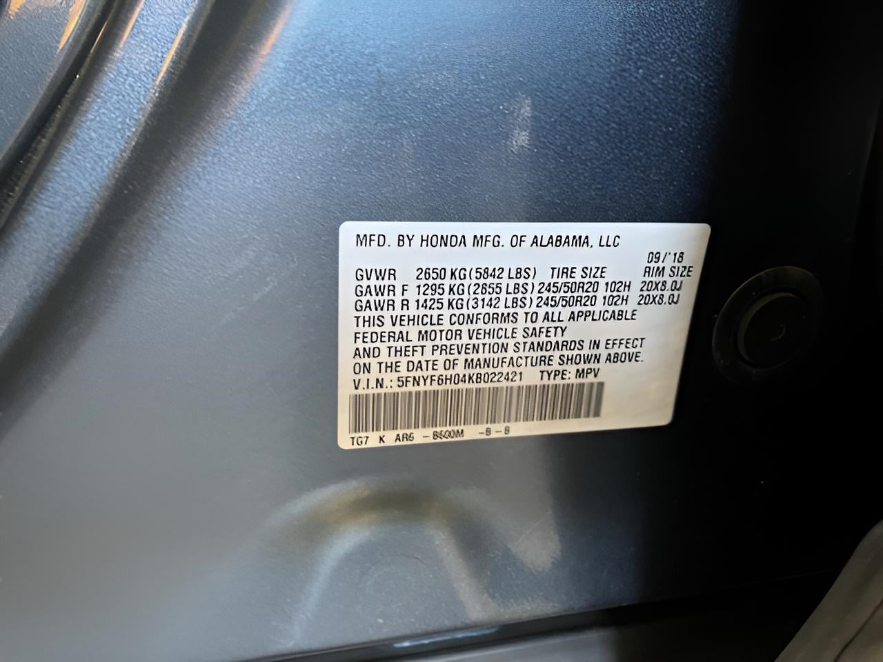 2019 Honda Pilot Elite AWD