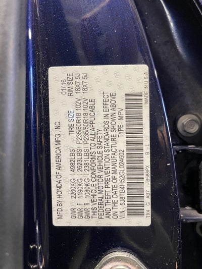 2016 Acura RDX AWD 4dr Tech Pkg
