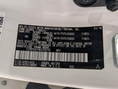 2019 Toyota Sequoia Platinum 4WD