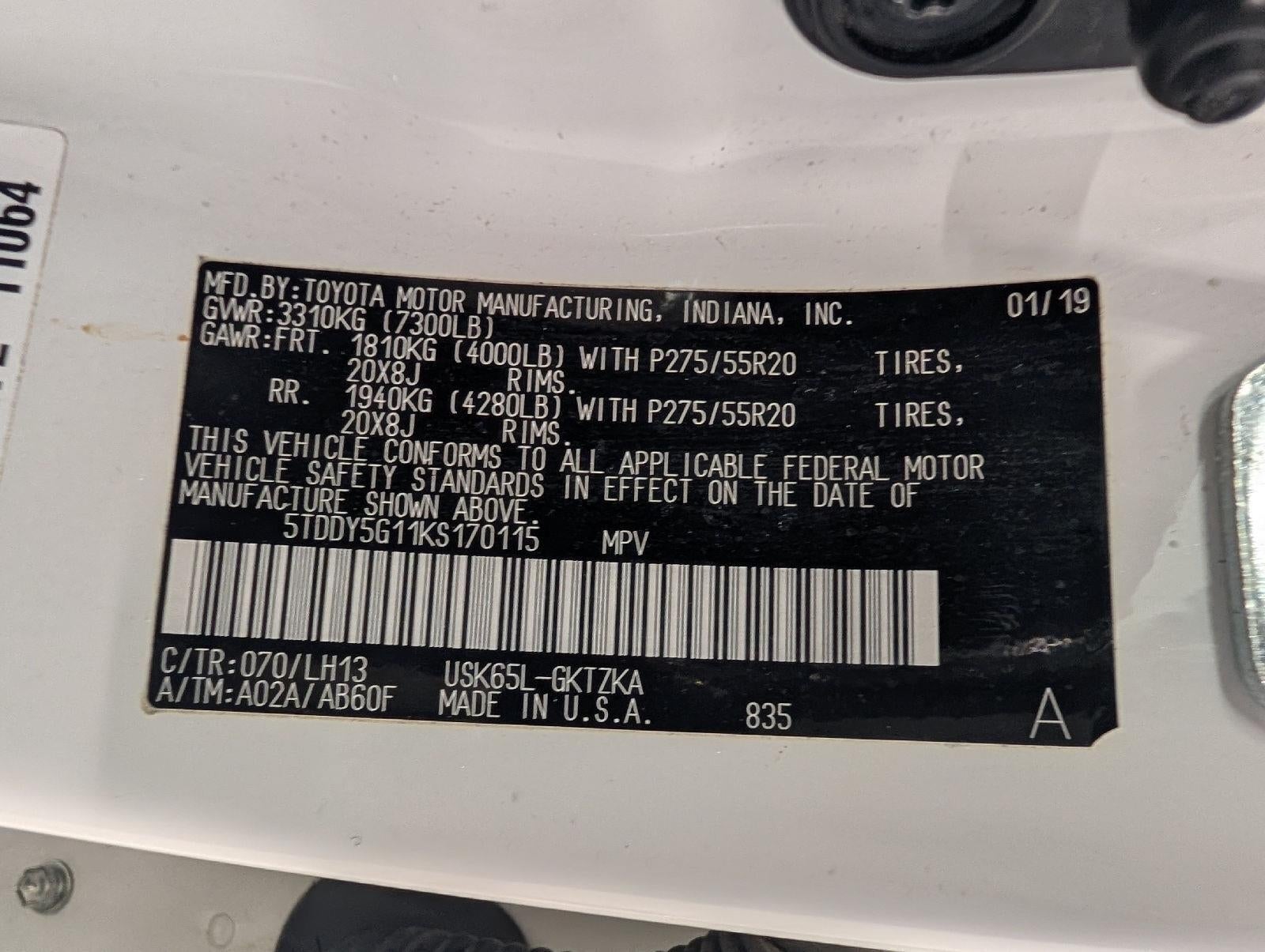 2019 Toyota Sequoia Platinum 4WD