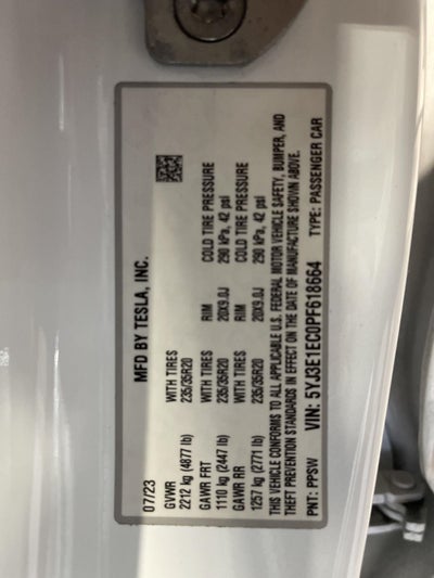 2023 Tesla Model 3 Performance AWD